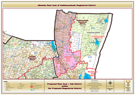 Kwazulu-Natal Proposed Main Seat / Sub District