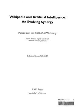 Wikipedia and Artificial Intelligence: an Evolving Synergy