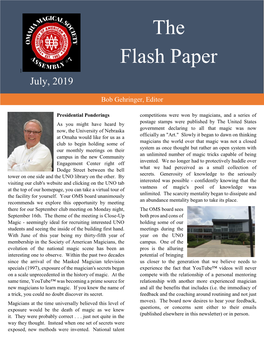 The Flash Paper ] July, 2019