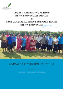 Legal Training Workshop Rewa Provincial Office & Yaubula Management Support Teams (Rewa Province)