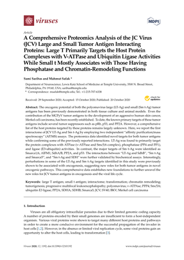 (JCV) Large and Small Tumor Antigen Interacting Proteins