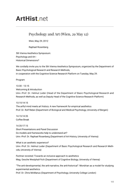 Psychology and Art (Wien, 29 May 12)