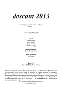 Descant 2013