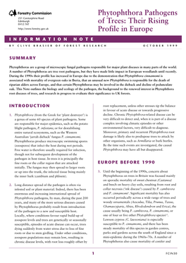 Phytophthora Pathogens of Trees: Their Rising Profile in Europe