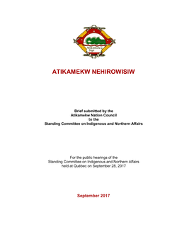 Atikamekw Nehirowisiw