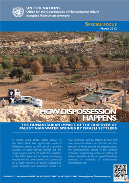 Water Springs by Israeli Settlers