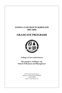Loyola College in Maryland 2001–2002