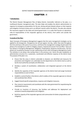 District Disaster Management Plan of Baksa District