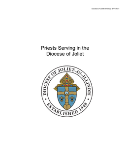 Priests Serving in the Diocese of Joliet