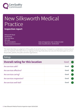 1-4649911352 New Silksworth Medical Practice