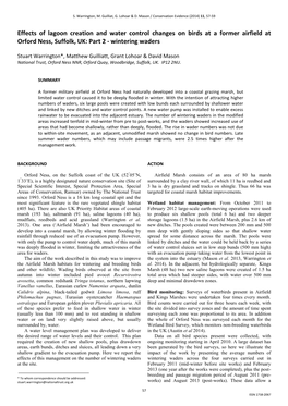 Effects of Lagoon Creation and Water Control Changes on Birds at a Former Airfield at Orford Ness, Suffolk, UK: Part 2 - Wintering Waders