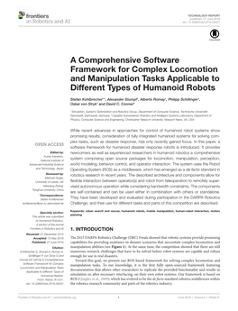 A Comprehensive Software Framework for Complex Locomotion and Manipulation Tasks Applicable to Different Types of Humanoid Robots