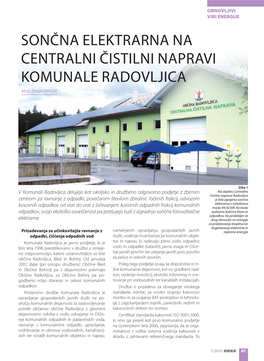 SONČNA ELEKTRARNA NA CENTRALNI ČISTILNI NAPRAVI KOMUNALE RADOVLJICA Mag