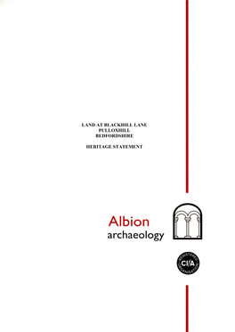 Land at Blackhill Lane Pulloxhill Bedfordshire Heritage Statement