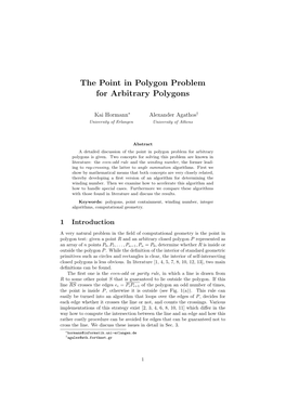 The Point in Polygon Problem for Arbitrary Polygons