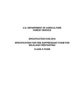 U.S. Department of Agriculture Forest Service