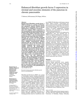 Enhanced Fibroblast Growth Factor 5 Expression in Stromal and Exocrine