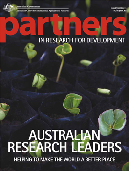 Helping to Make the World a Better Place 2 Foreword Issue Three 2015 PARTNERS