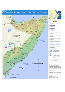 WHO – Zonal & Sub Offices in Somalia
