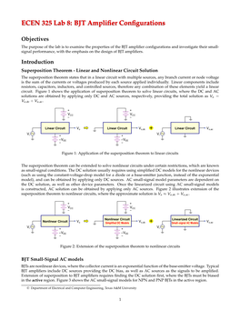 ECEN 325 Lab 8: BJT Amplifier Configurations