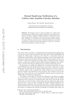 Arxiv:1806.03205V3 [Cs.LO] 2 Jan 2019 Forms (Λx.S)(Λy.T) and (Λx.S)Y