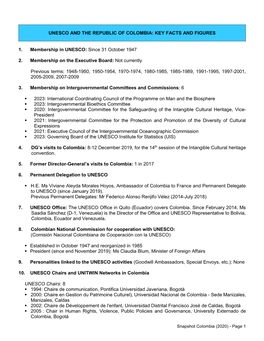 KEY FACTS and FIGURES 1. Membership In