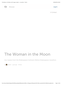 The Woman in the Moon (With Images, Tweets) · Si Marathon · Storify 20/06/2018, 09�50