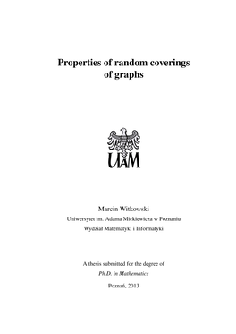 Properties of Random Coverings of Graphs