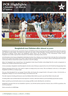 PCB Highlights 1 January – 31 March 4Th Edition