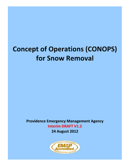 (CONOPS) for Snow Removal