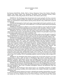 SENATE RESOLUTION 8694 by Senators Kohl-Welles, Rolfes