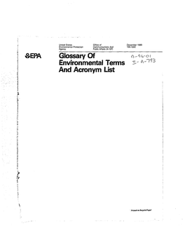 EPA Glossaryof ____-O Environmental Terms