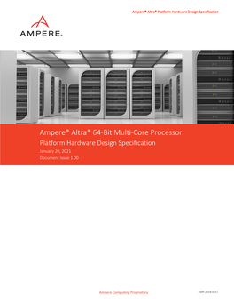 Altra® Platform Hardware Design Specification