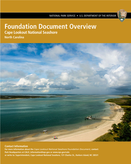 Cape Lookout National Seashore Foundation Overview