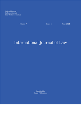 International Journal of Law