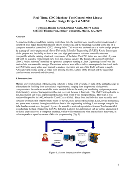 Real-Time, CNC Machine Tool Control with Linux: a Senior Design Project at MUSE