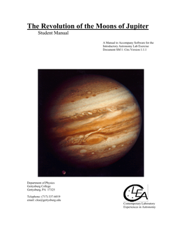 The Revolution of the Moons of Jupiter Student Manual