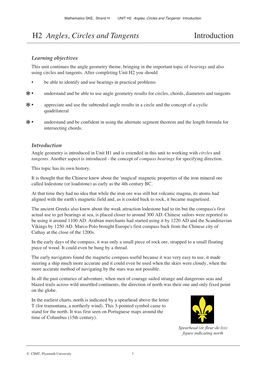 H2 Angles, Circles and Tangents Introduction