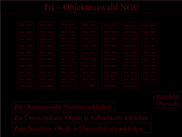 Tri – Objektauswahl NGC