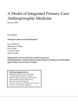 Anthroposophic Medicine January 2001