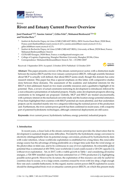 River and Estuary Current Power Overview