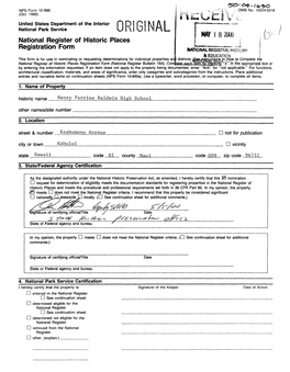 National Register of Historic Places Registration Form (National Register Bulletin 16A)