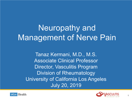 Neuropathy and Management of Nerve Pain