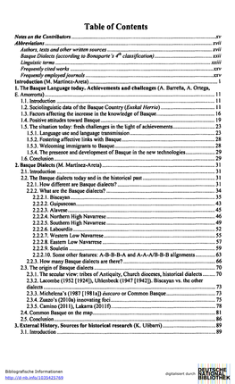 Table of Contents