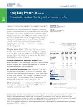 Hang Lung Properties (0101.HK) Undervalued As New Level of Rental Growth Approaches; up to Buy Buy