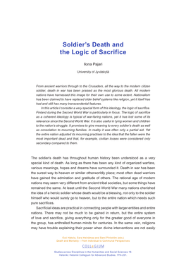 Soldier's Death and the Logic of Sacrifice