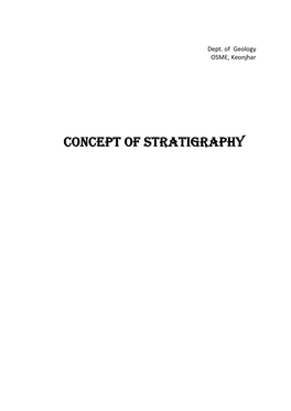 Concept of Stratigraphy