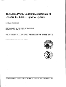 The Lorna Prieta, California, Earthquake of October 17, 1989-Highway Systems