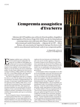 L'empremta Assagística D'eva Serra