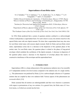 Superradiance of Non-Dicke States